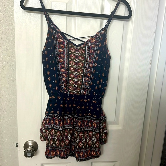 Short Blue Romper - Picture 1 of 2